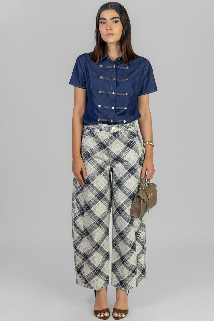 BLUSA ESTILO MILITAR DENIM