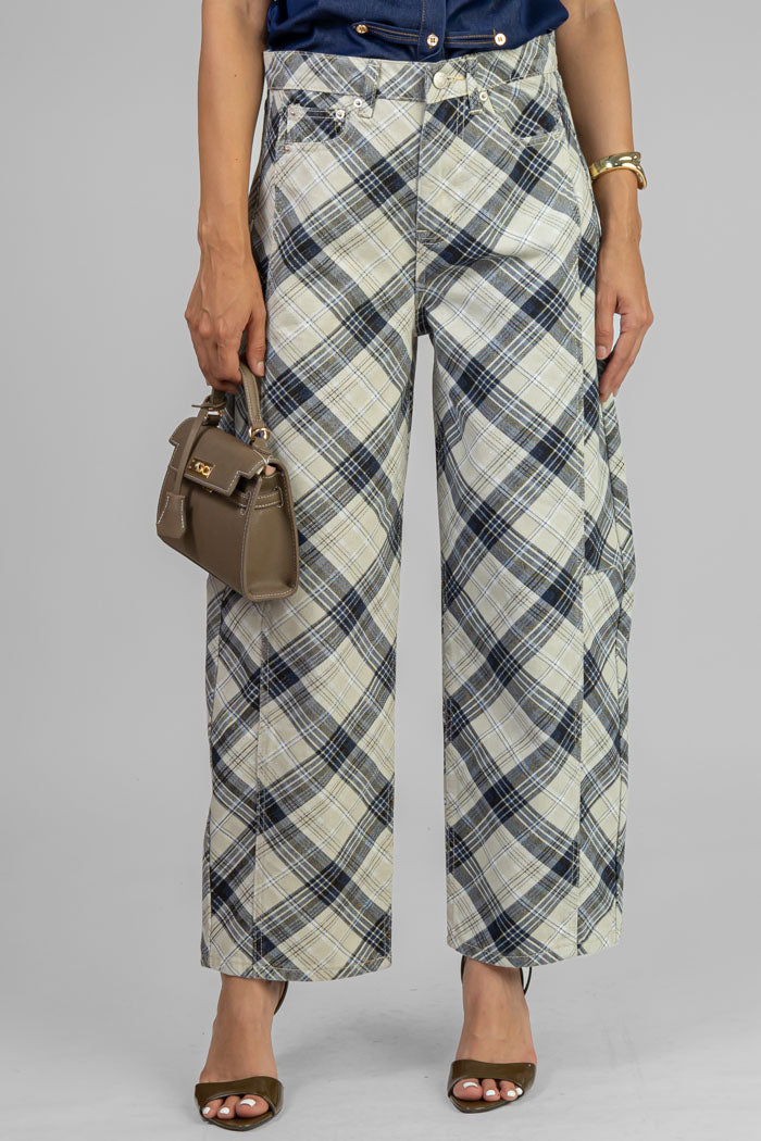 PANTALON CUADROS ESTILO WIDE