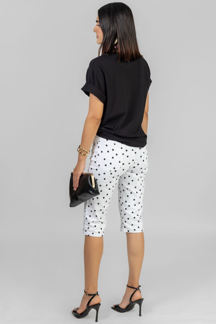 PANTALÓN CAPRI ESTAMPADO LUNARES