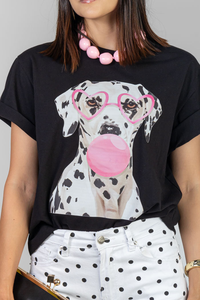 BLUSA ESTAMPADO DALMATA NEGRA