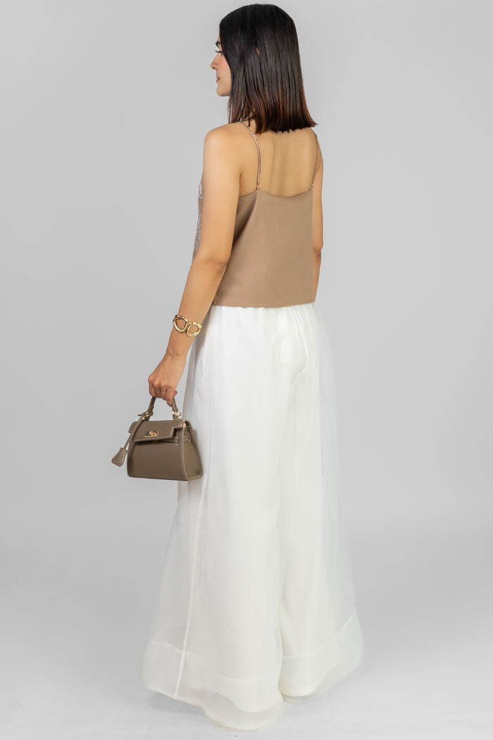 BLUSA BEIGE CON PEDRERÍA