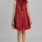 VESTIDO CORTO CUELLO LAZO