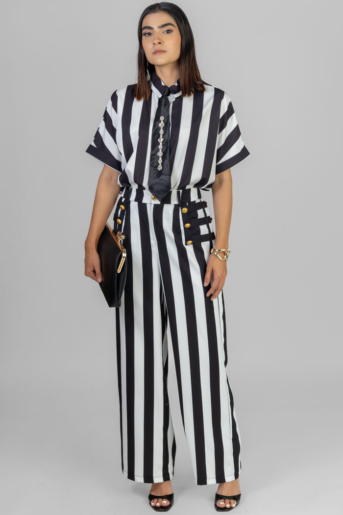 PANTALON RAYADO ESTILO MARINERO