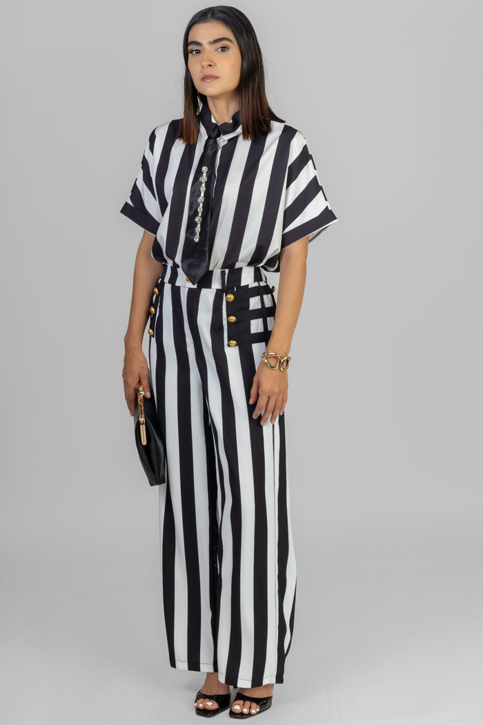 PANTALON RAYADO ESTILO MARINERO