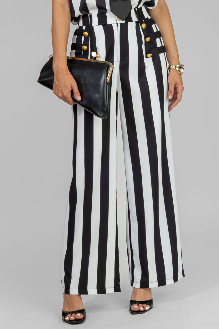 PANTALON RAYADO ESTILO MARINERO
