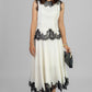 CONJUNTO BLANCO ENCAJE NEGRO
