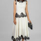 CONJUNTO BLANCO ENCAJE NEGRO