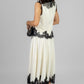 CONJUNTO BLANCO ENCAJE NEGRO