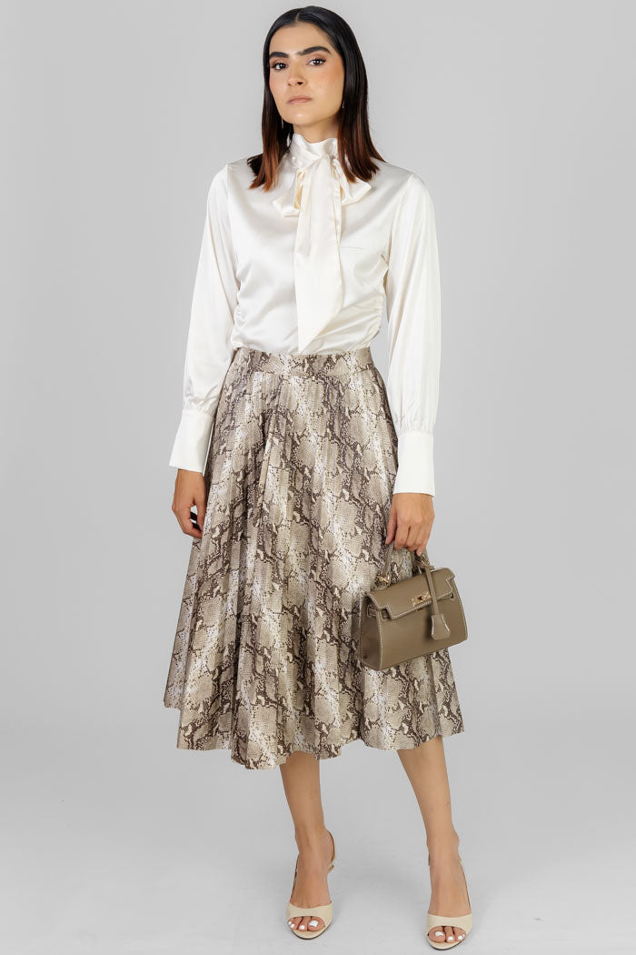 FALDA MIDI ESTAMPADO ANIMAL