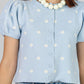 BLUSA PUNTOS MANGAS ABULLONADAS