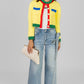 SUETER CROP COLOR BLOCK