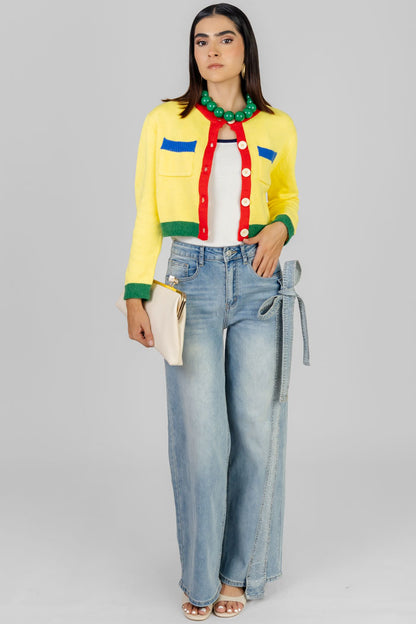 SUETER CROP COLOR BLOCK