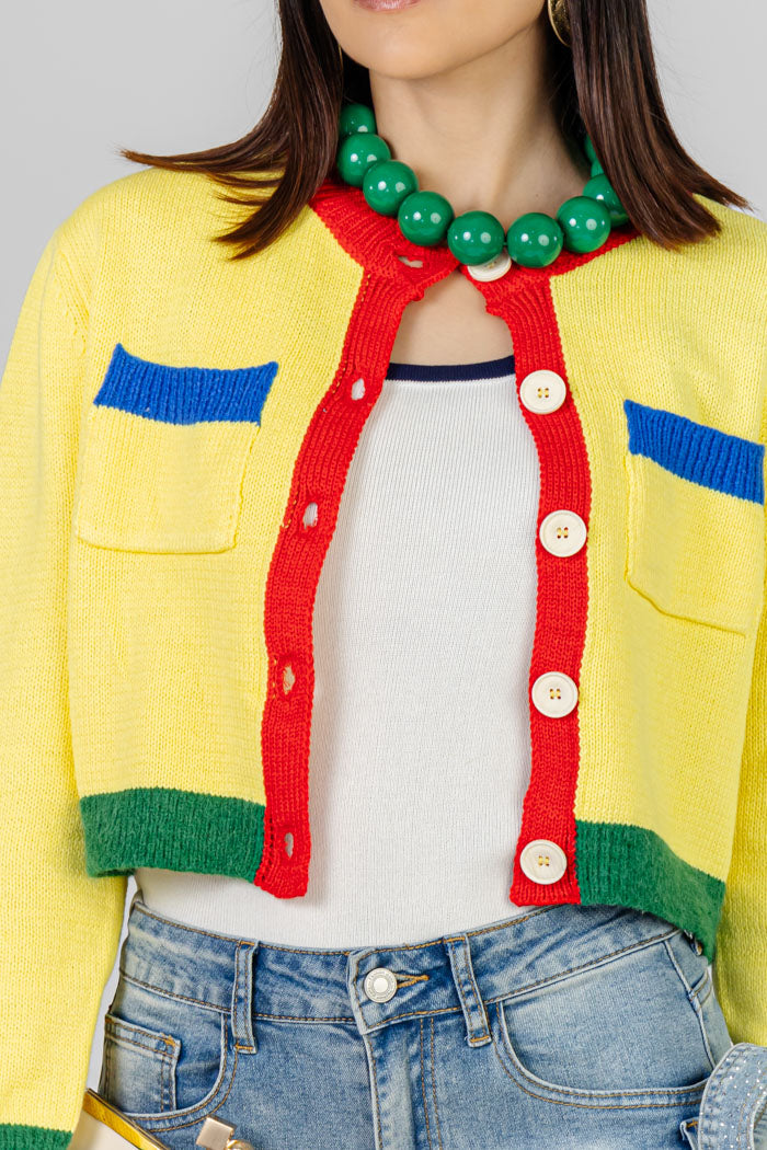 SUETER CROP COLOR BLOCK