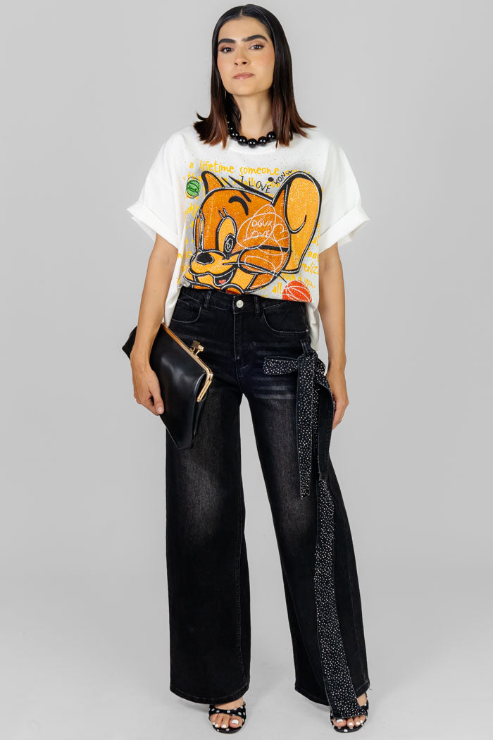 PLAYERA ESTAMPADA OVERSIZE