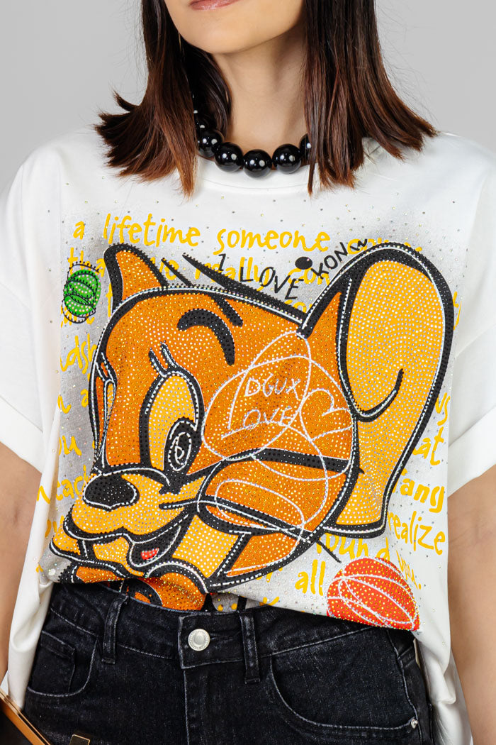 PLAYERA ESTAMPADA OVERSIZE