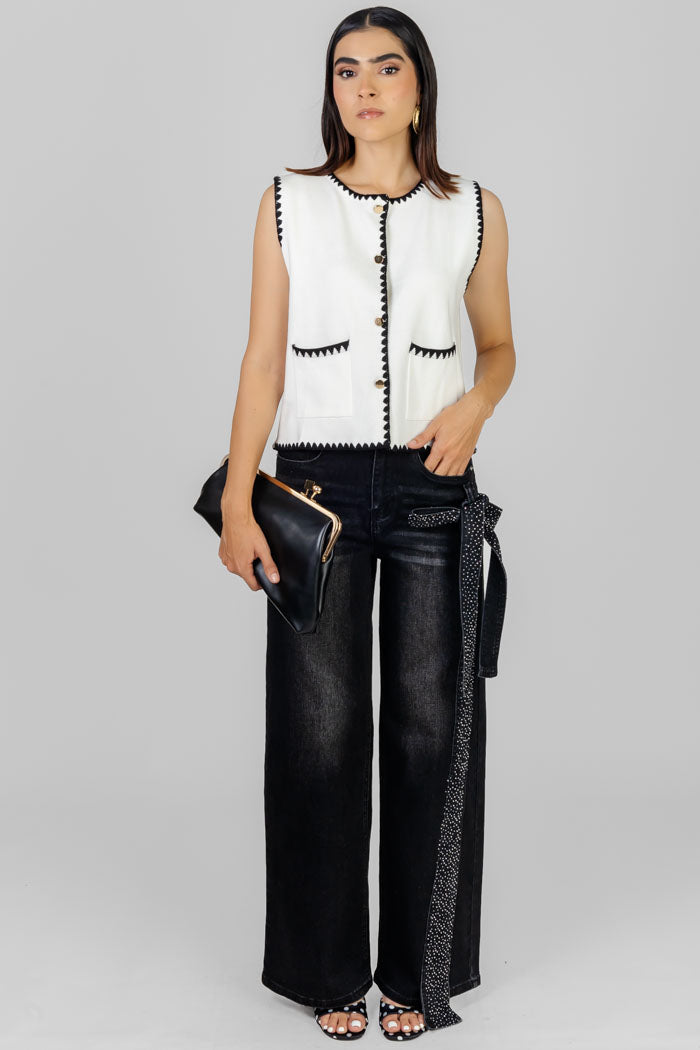 BLUSA ESTILO TWEED BOTONES