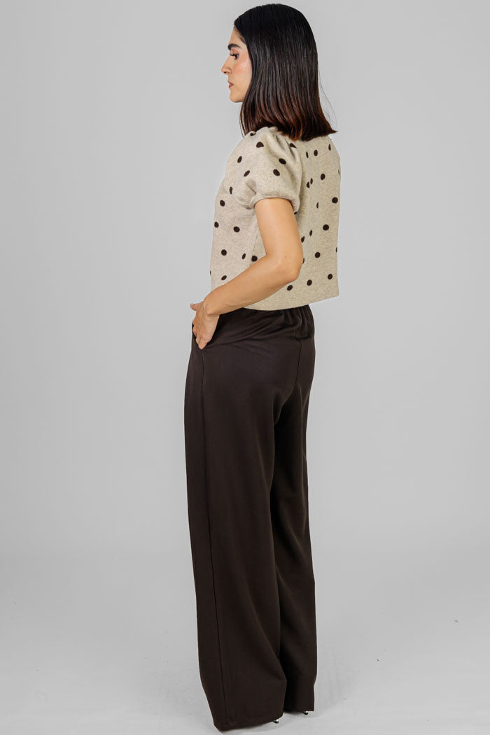 BLUSA PUNTOS MANGAS ABULLONADAS