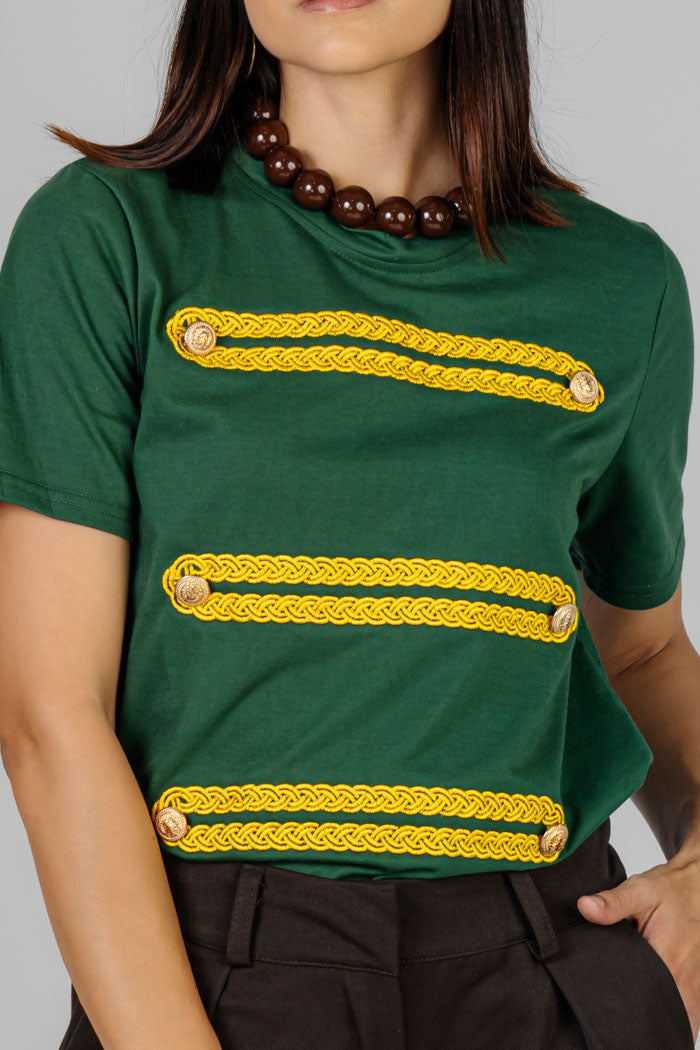 BLUSA ESTILO MILITAR VERDE