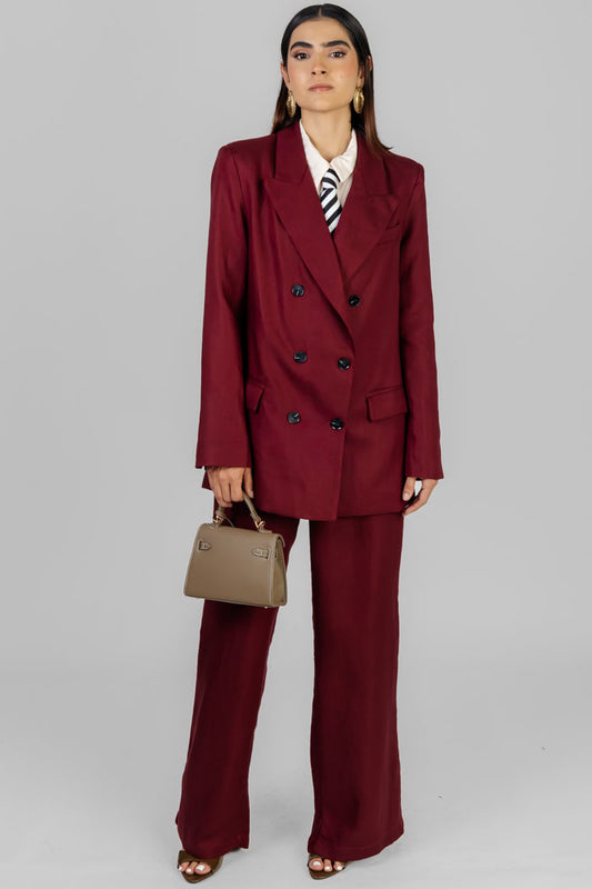 CONJUNTO SASTRE VINO ELEGANTE