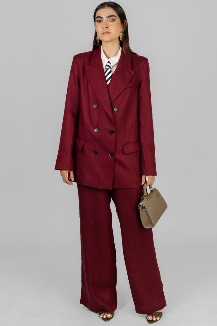 CONJUNTO SASTRE VINO ELEGANTE