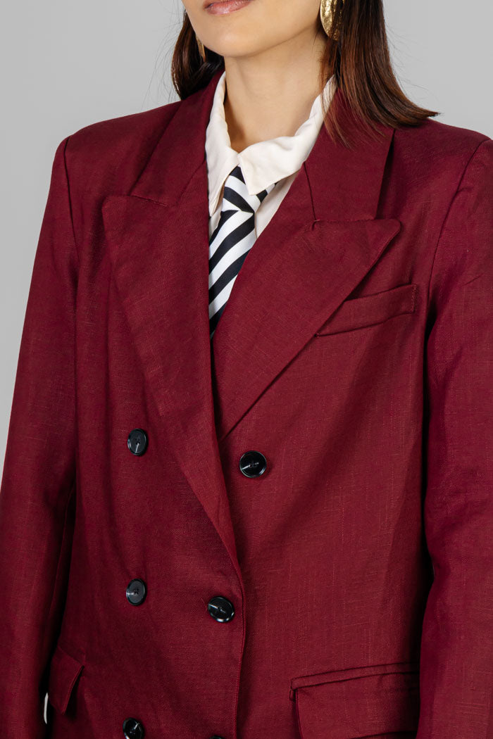 CONJUNTO SASTRE VINO ELEGANTE