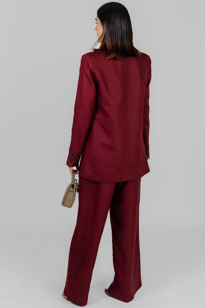CONJUNTO SASTRE VINO ELEGANTE