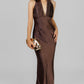 VESTIDO LARGO PLISADO HALTER