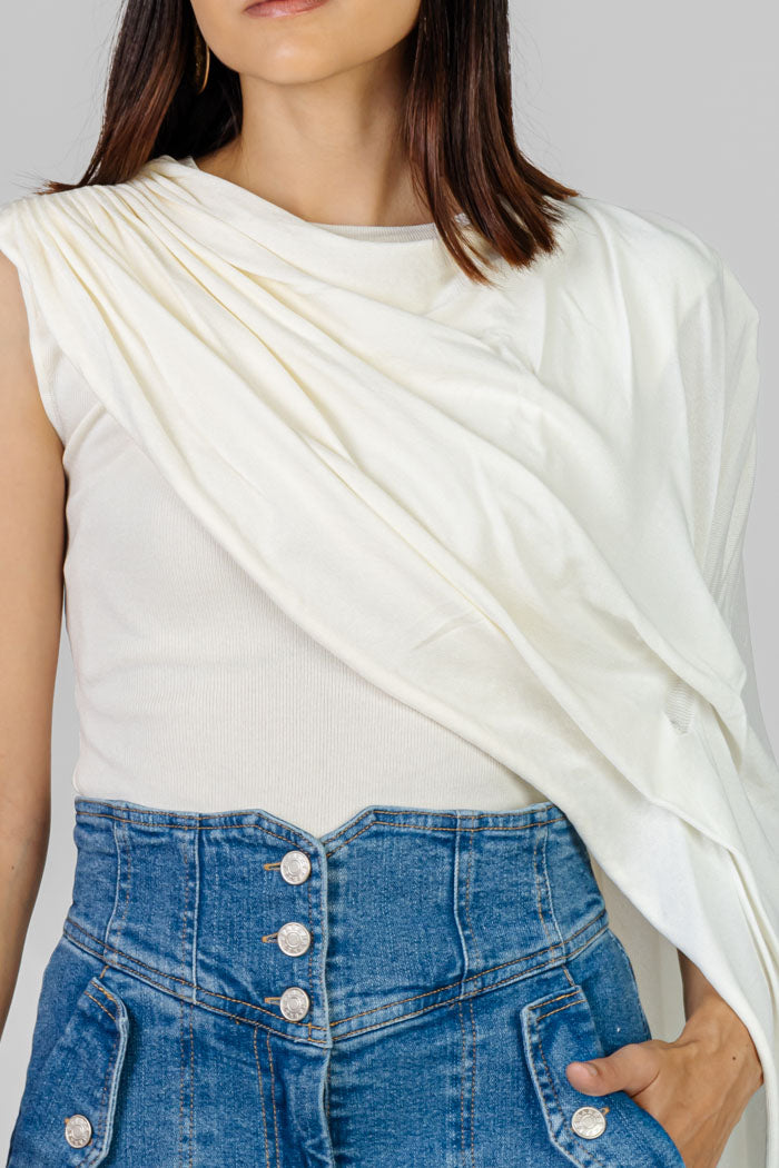 BLUSA ESTRATIFICADA COLOR HUESO