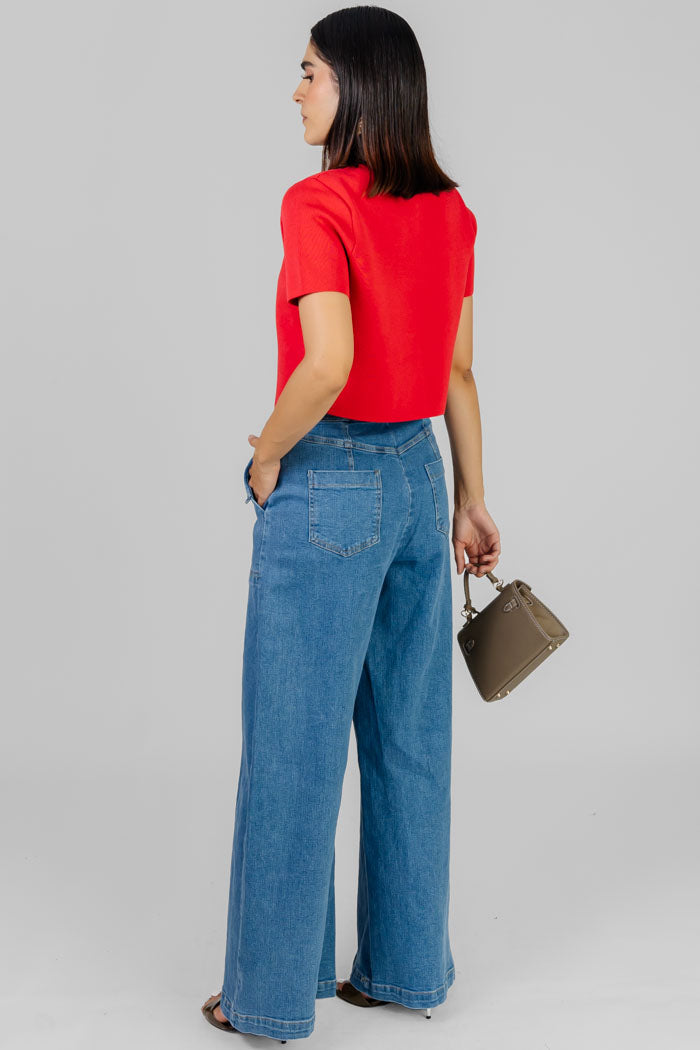 BLUSA ROJA CORTA