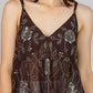 BLUSA CHOCOLATE CON PEDRERÍA