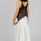 FALDA MIDI SATINADA BLANCA