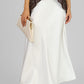 FALDA MIDI SATINADA BLANCA