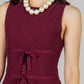 BLUSA VINO CON LAZOS
