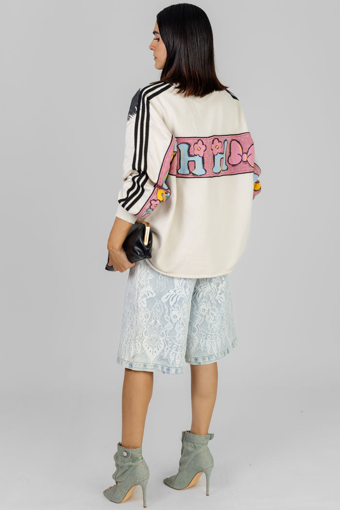 SUDADERA CARTOON LENTEJUELA