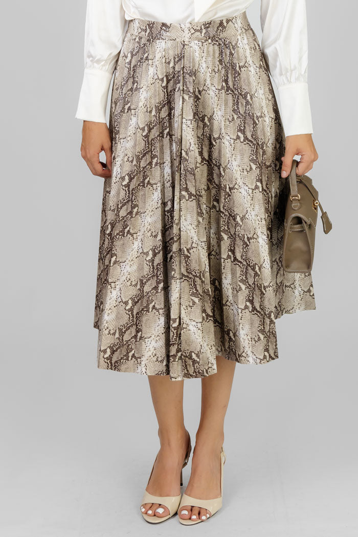 FALDA MIDI ESTAMPADO ANIMAL