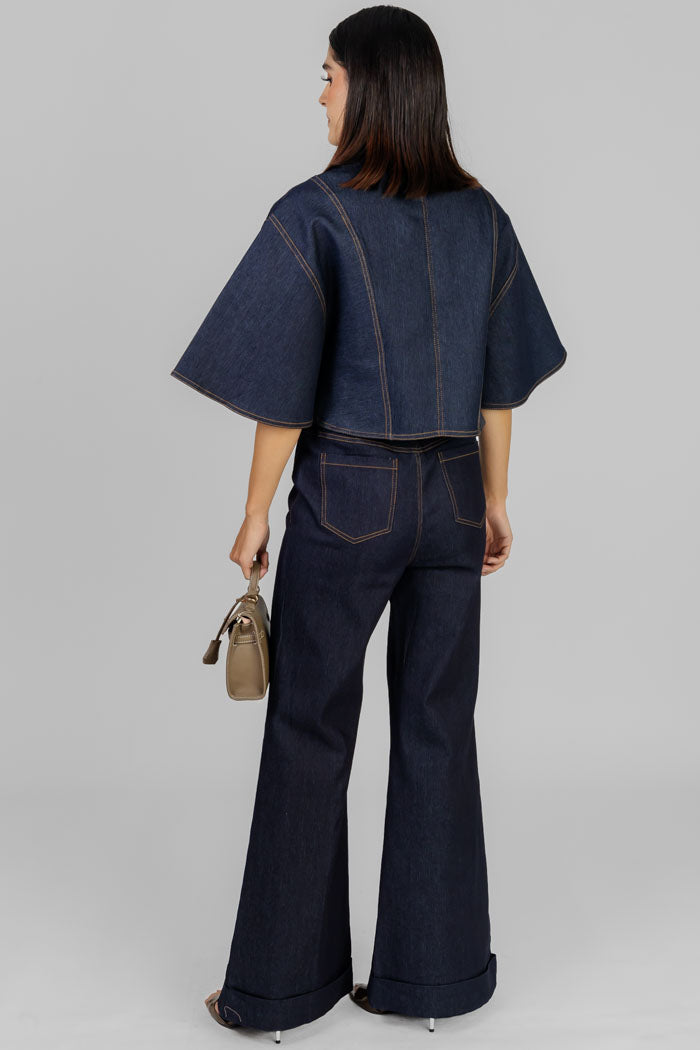 CONJUNTO DENIM CIERRE FRONTAL