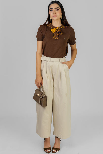 BLUSA TEJIDA CON LAZO