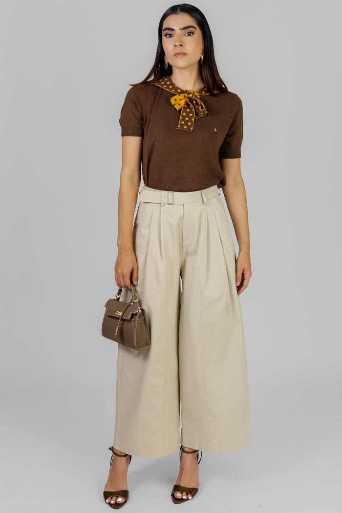PANTALON TIRO ALTO BEIGE