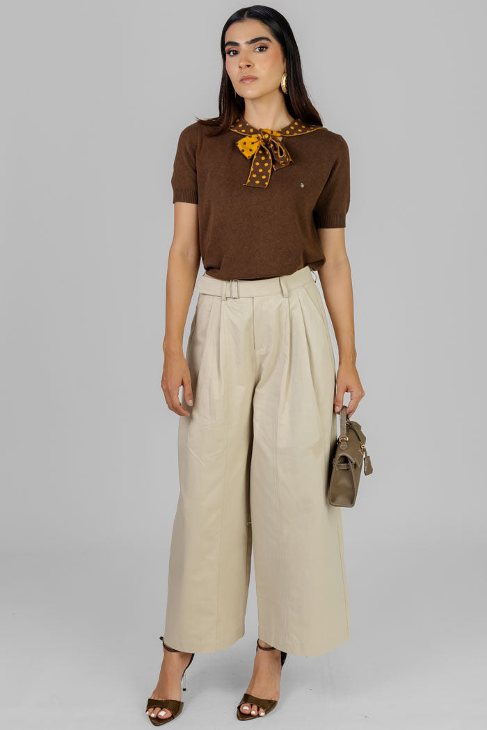 BLUSA TEJIDA CON LAZO