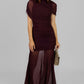 VESTIDO DRAPEADO TRANSPARENCIAS