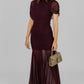 VESTIDO DRAPEADO TRANSPARENCIAS