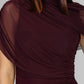 VESTIDO DRAPEADO TRANSPARENCIAS