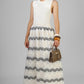 VESTIDO FALDON ORGANZA BORDADA