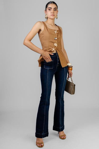 PANTALON DENIM BOTONES