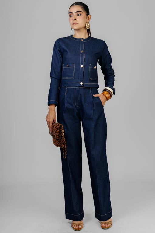 CONJUNTO SACO MEZCLILLA INDIGO