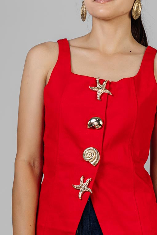 BLUSA BOTONES DE MAR