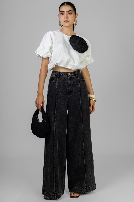 PANTALON NEGRO DESLAVADO