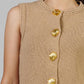 BLUSA TEJIDO BOTONES DORADO