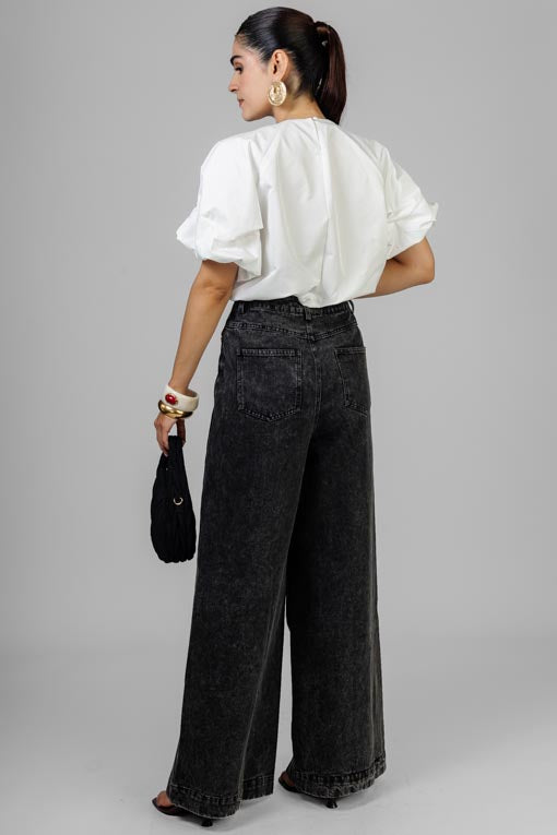 PANTALON NEGRO DESLAVADO