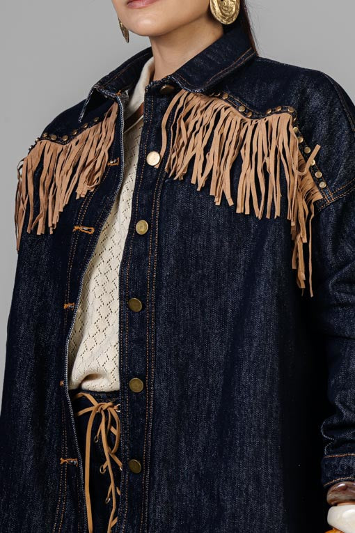 CHAQUETA DENIM BARBAS